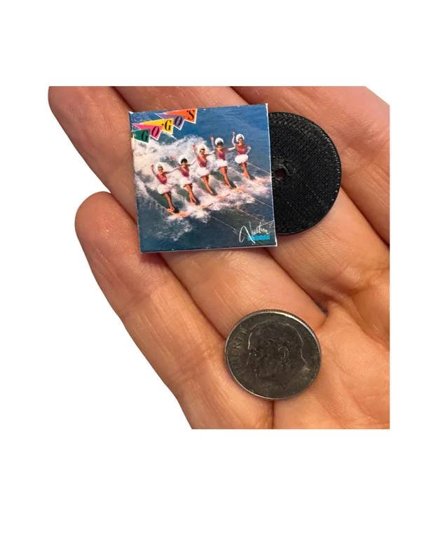 Miniature The Go-Gos Vinyl Records  1:12 Scale Dollhouse Music Decor