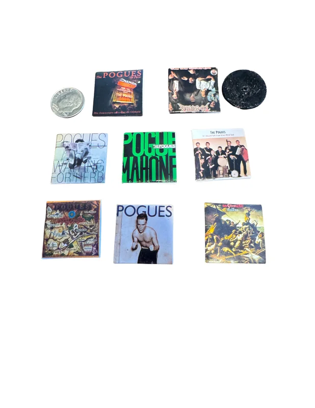 Miniature The Pogues Vinyl Records  1:12 Dollhouse Scale