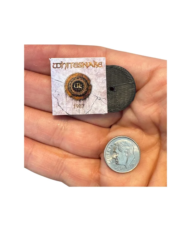 Miniature Whitesnake Vinyl Album Covers, 1:12 Scale Rock Dollhouse Decor
