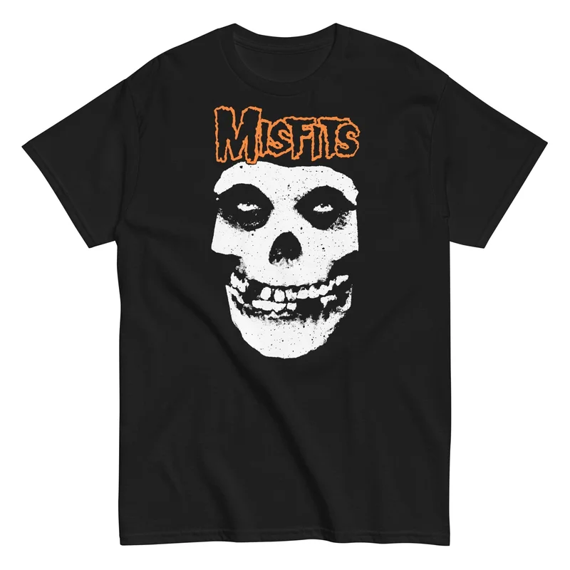Misfits - Orange Skull T-Shirt Black