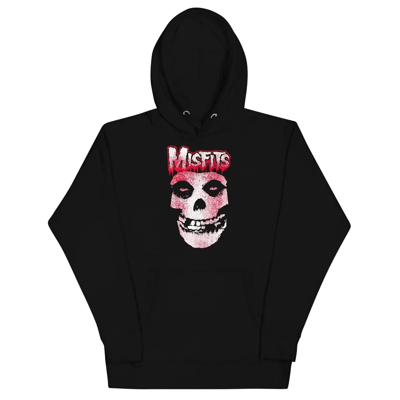 Misfits - Tagged Skull Hoodie Black