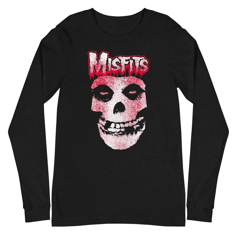 Misfits - Tagged Skull Long Sleeve T-Shirt Black