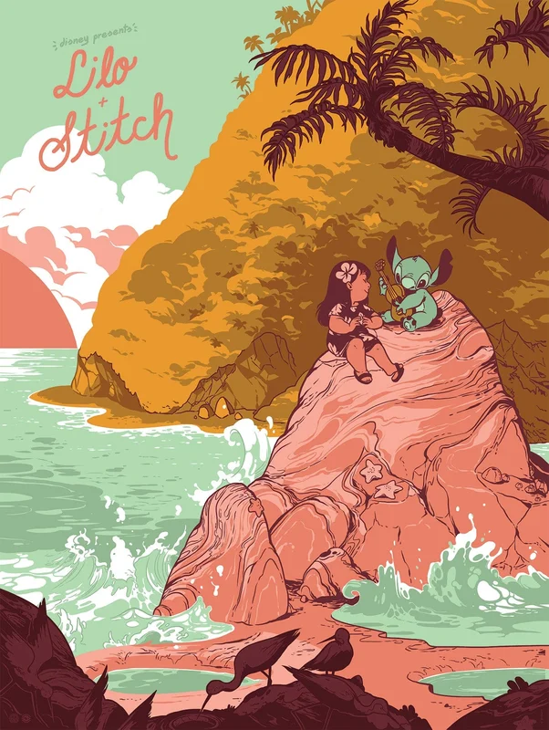 Mondo X Cyclops Print Works Print #07: Lilo & Stitch