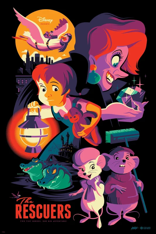 Mondo X Cyclops Print Works Print #26: The Rescuers (Variant)