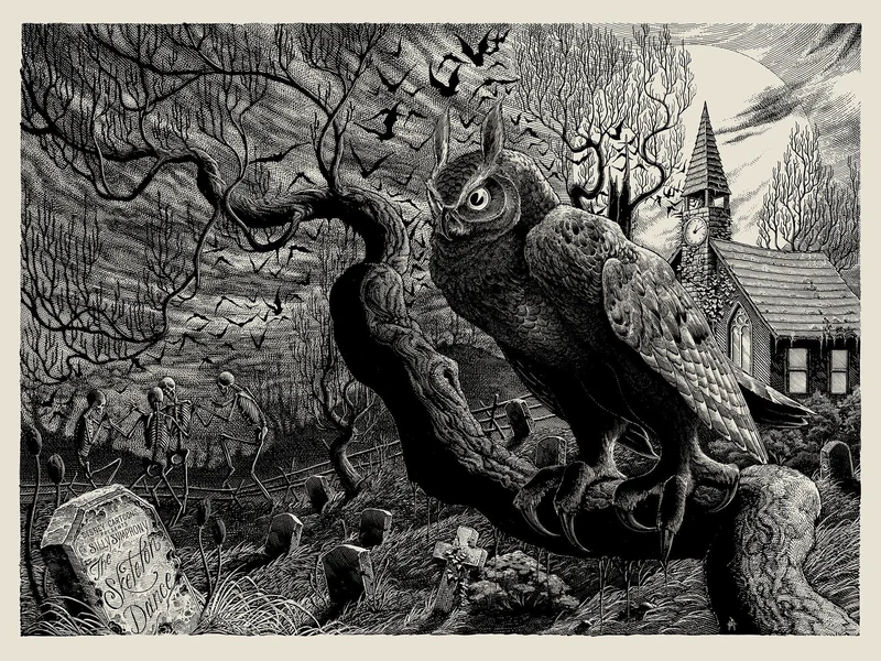 Mondo X Cyclops Print Works Print #27: The Skeleton Dance