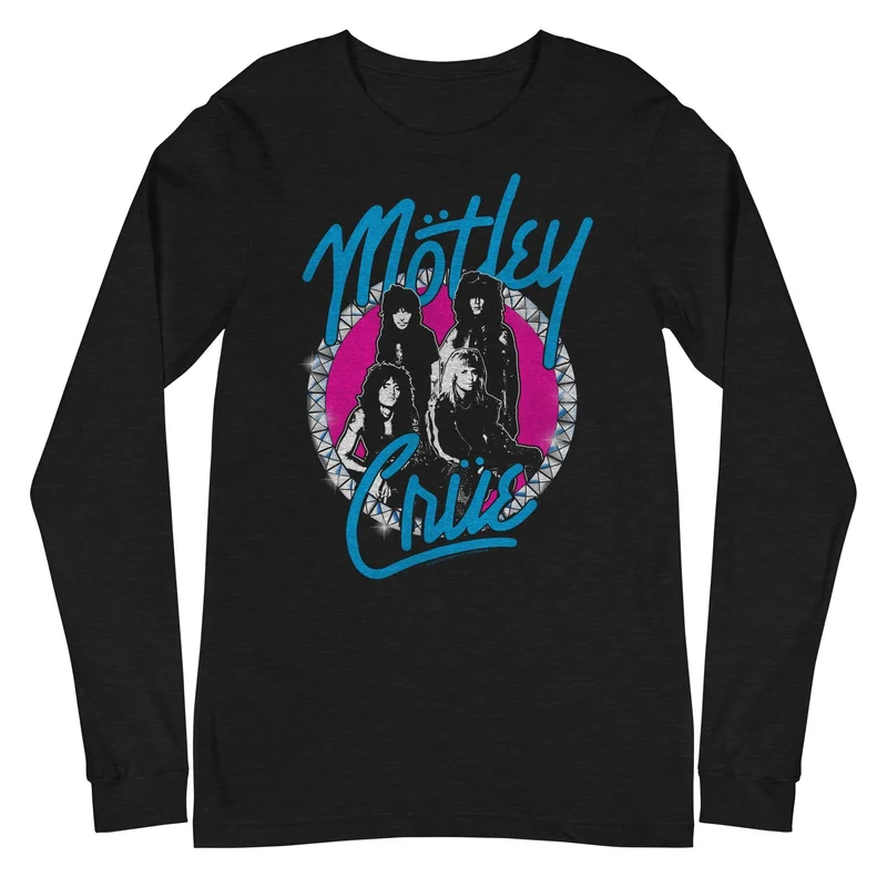 Motley Crue - 80s Hair Long Sleeve T-Shirt Black