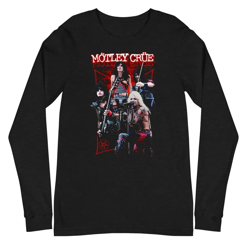 Motley Crue - Live Long Sleeve T-Shirt Black