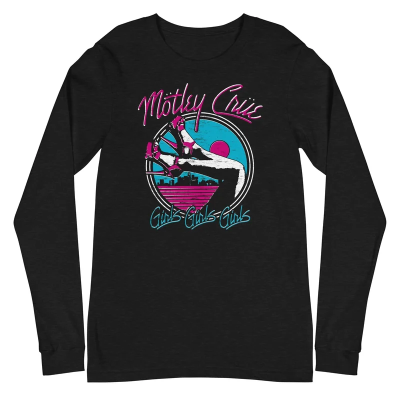 Motley Crue - Miami Girls Long Sleeve T-Shirt Black
