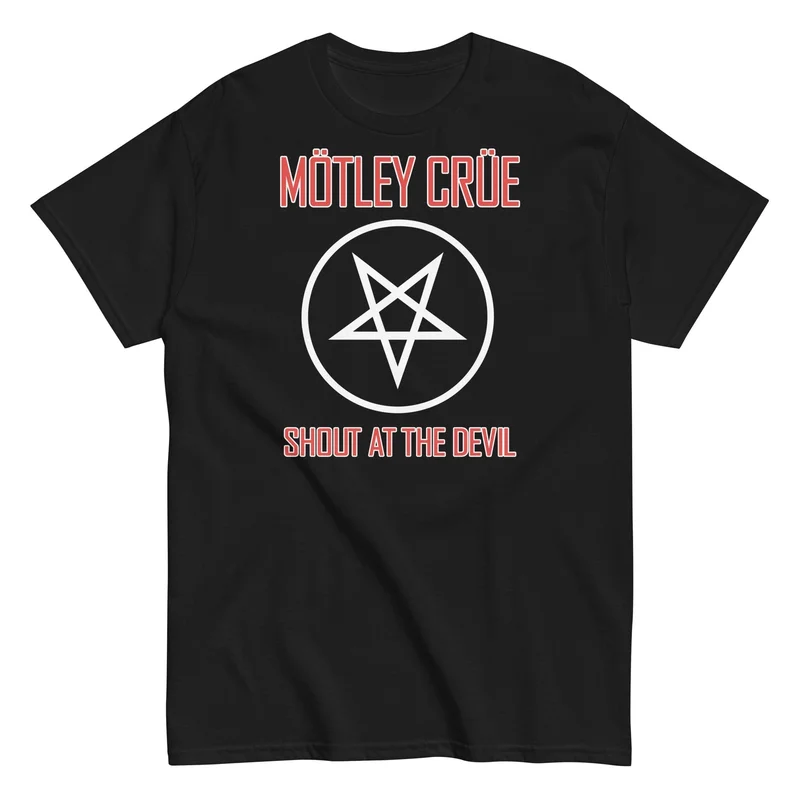 Motley Crue - Pentagram Shout T-Shirt Black