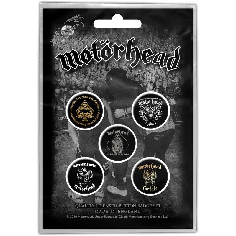Motorhead - Clean Clock Buttons Pack