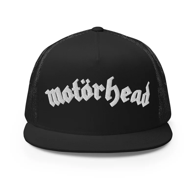Motorhead - Logo Flat Brim Trucker Hat Black