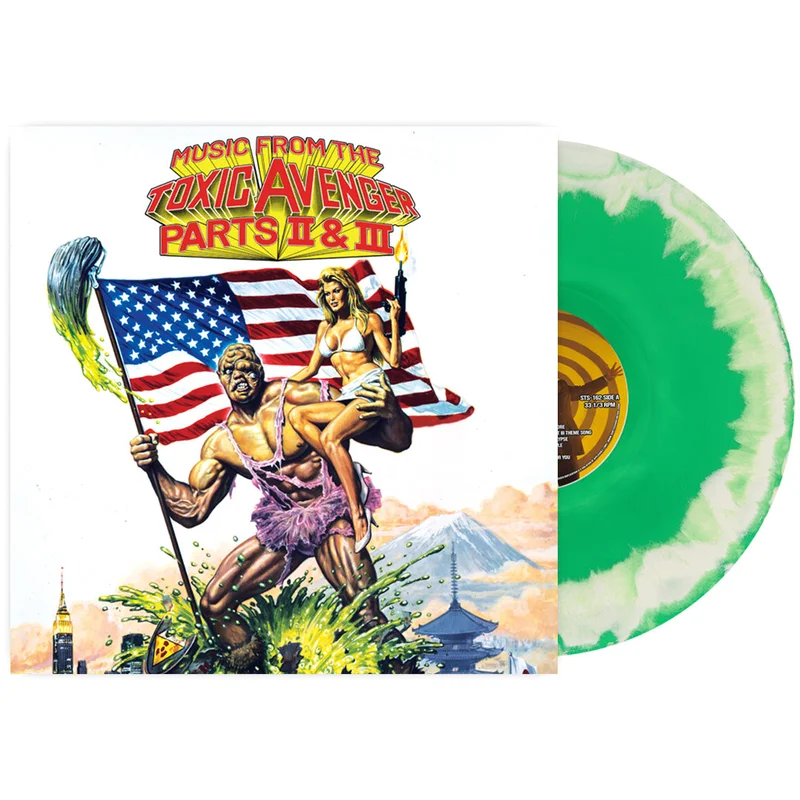 Music From The Toxic Avenger pt II & III LP Mondo Exclusive Toxie Swirl