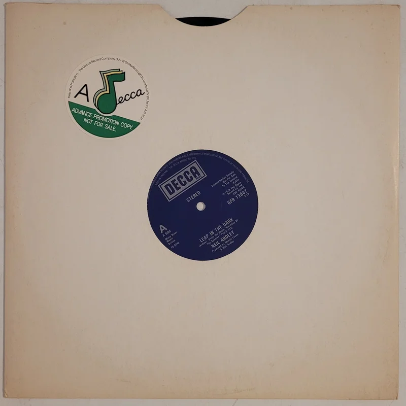 Neil Ardley - Leap In The Dark 12" Single (Promo Sticker)