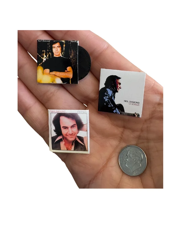 Neil Diamond Miniature Vinyl Record Album 1:12 Scale Dollhouse Miniature