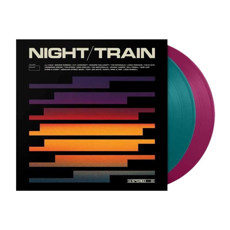 Night Train: Transcontinental Landscapes 1968-2019 2XLP Transparent Petrol & Magenta Sky