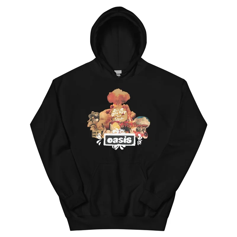 Oasis Collage Hoodie Black