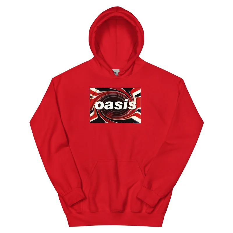 Oasis Union Jack Hoodie Red