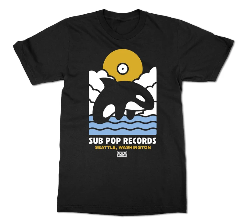 Orca Rectangle Logo Black T-Shirt