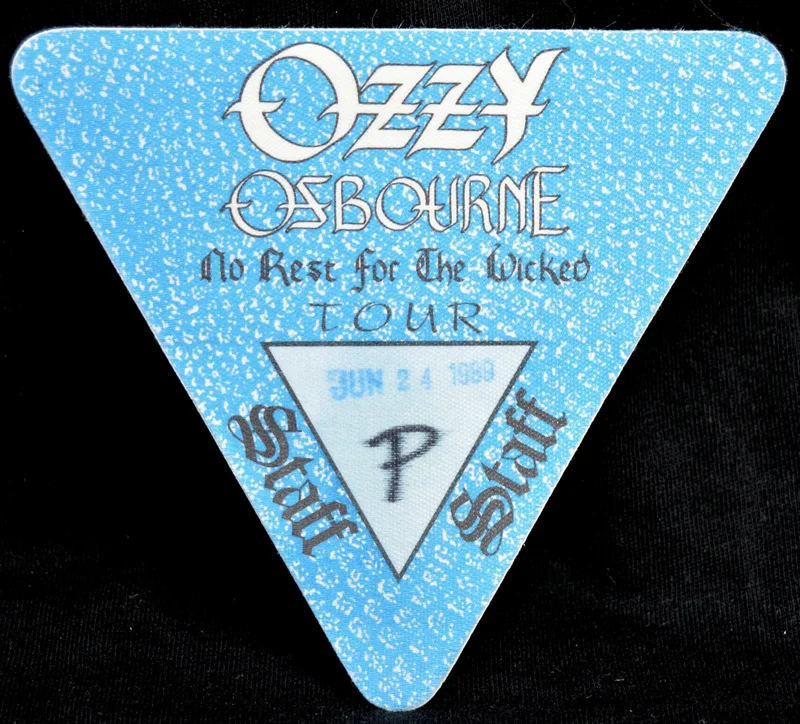 Ozzy Osbourne - 1989 Backstage Pass