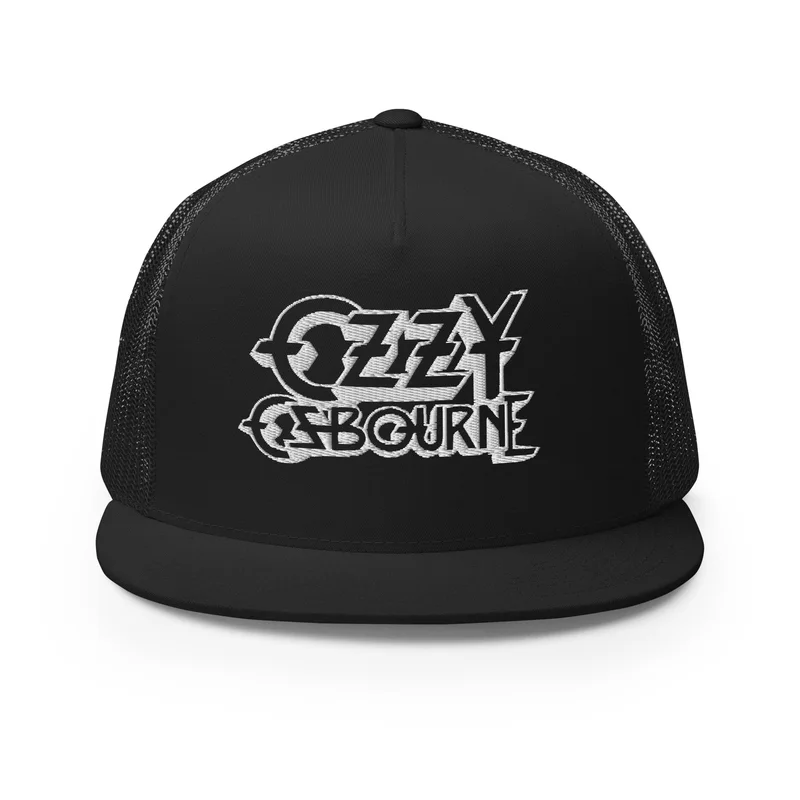 Ozzy Osbourne - Flat Brim Trucker Hat Black