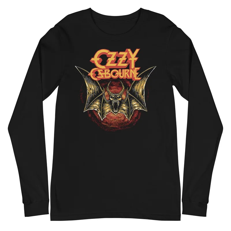 Ozzy Osbourne - Screaming Bat Long Sleeve T-Shirt Black