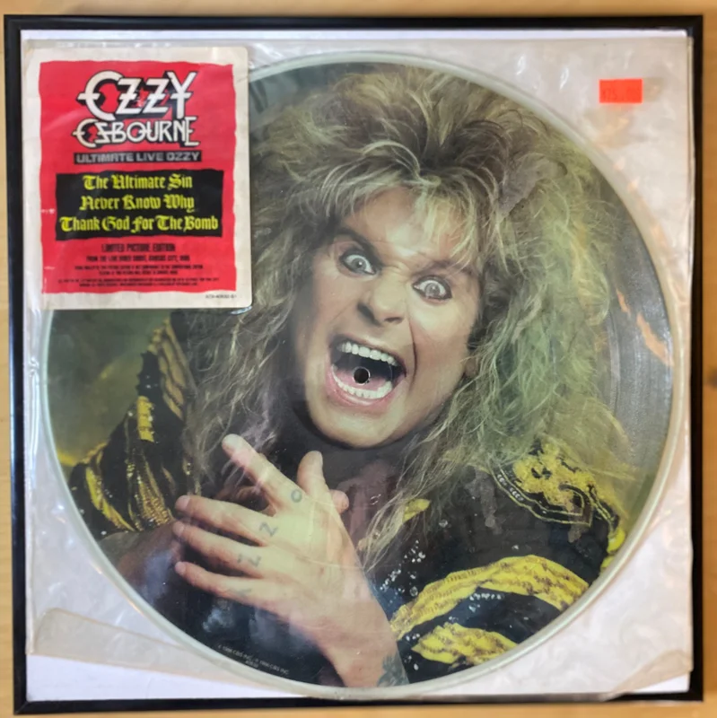 Ozzy Osbourne  "Ultimate Live Ozzy" LP 1986 Picture disc