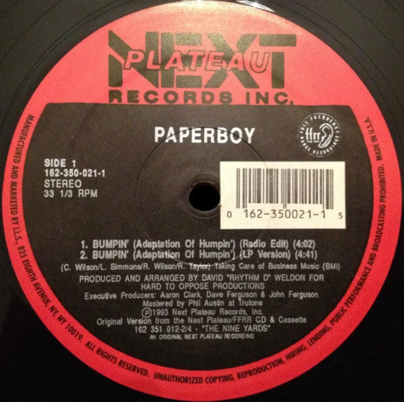 Paperboy-Bumpin' (Adaptation Of Humpin') 12" Single
