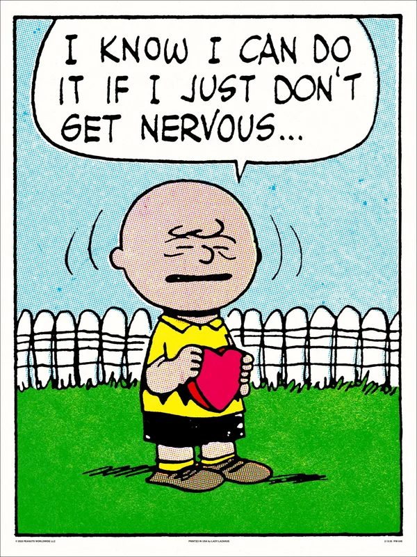 Peanuts Don't Get Nervous Poster