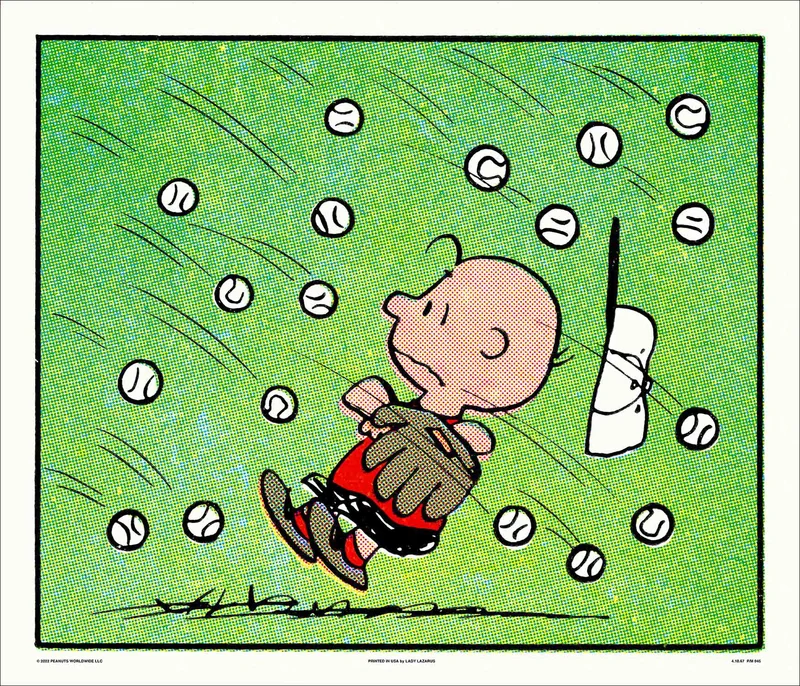 Peanuts Fly Balls Poster