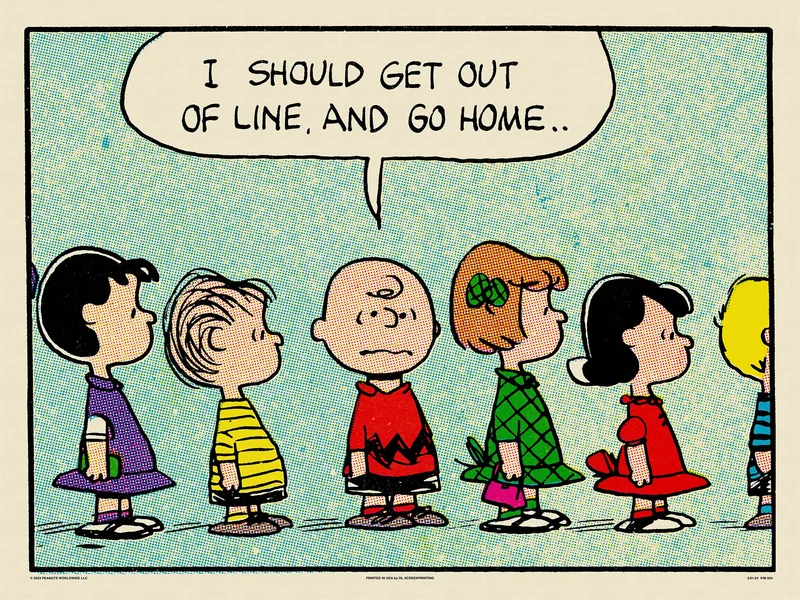 Peanuts Line Poster