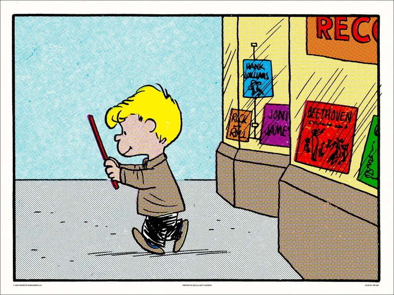 Peanuts Schroeder With Record Poster