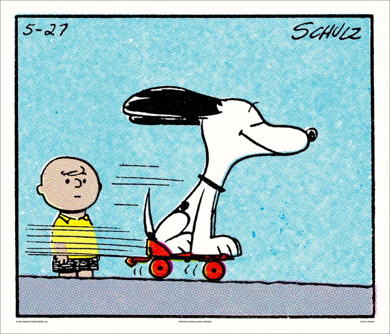 Peanuts Snoopy On Skate Poster
