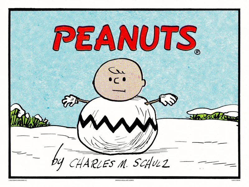 Peanuts Snowman Poster