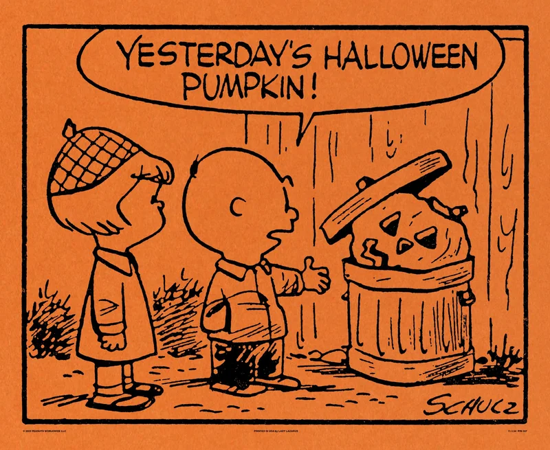 Peanuts Yesterday's Halloween Pumpkin Poster