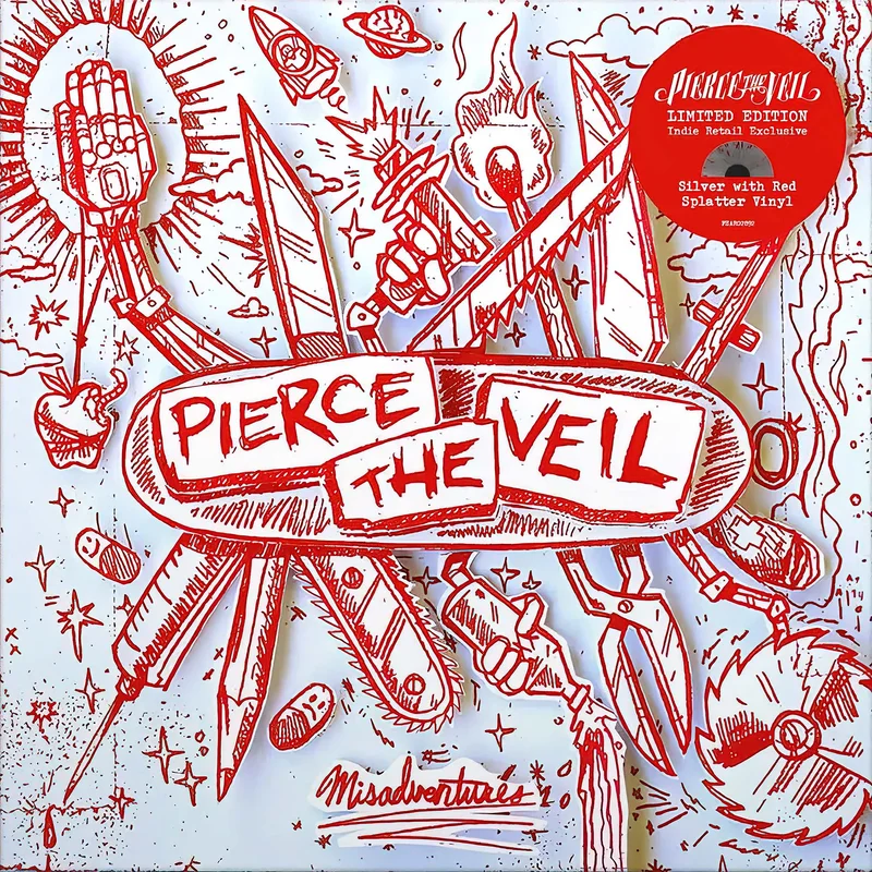 Pierce The Veil - Misadventures [Silver / Red Splatter Vinyl]