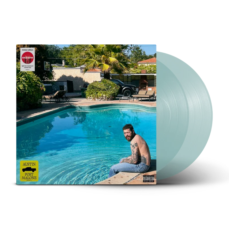 Post Malone - Austin Light Blue Translucent 2LP Vinyl