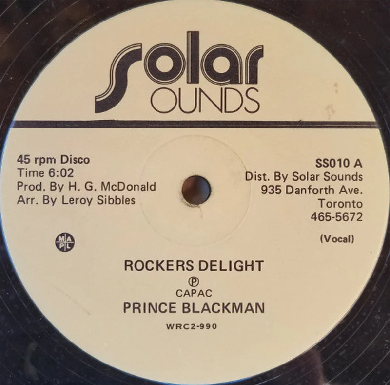 Prince Blackman-Rockers Delight 12" Single