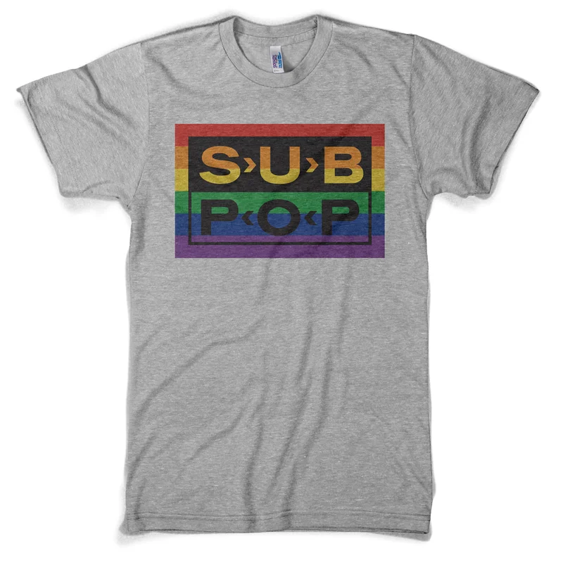 Rainbow Logo Grey T