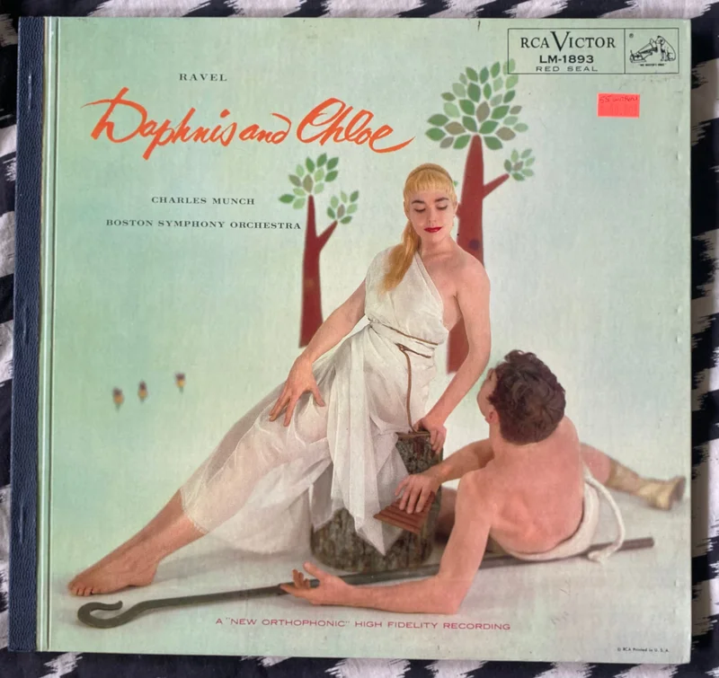 Ravel- Daphnis and Chloe 1955 LP Vinyl and Booklet-Featuring the Boston symphony, orchestra. With original Andy Warhol drawings!