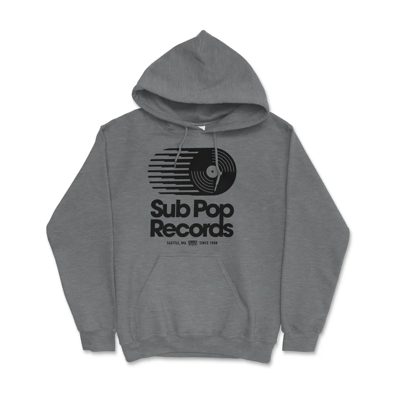 Retro Logo Grey Pullover Hoodie Sweatshirt