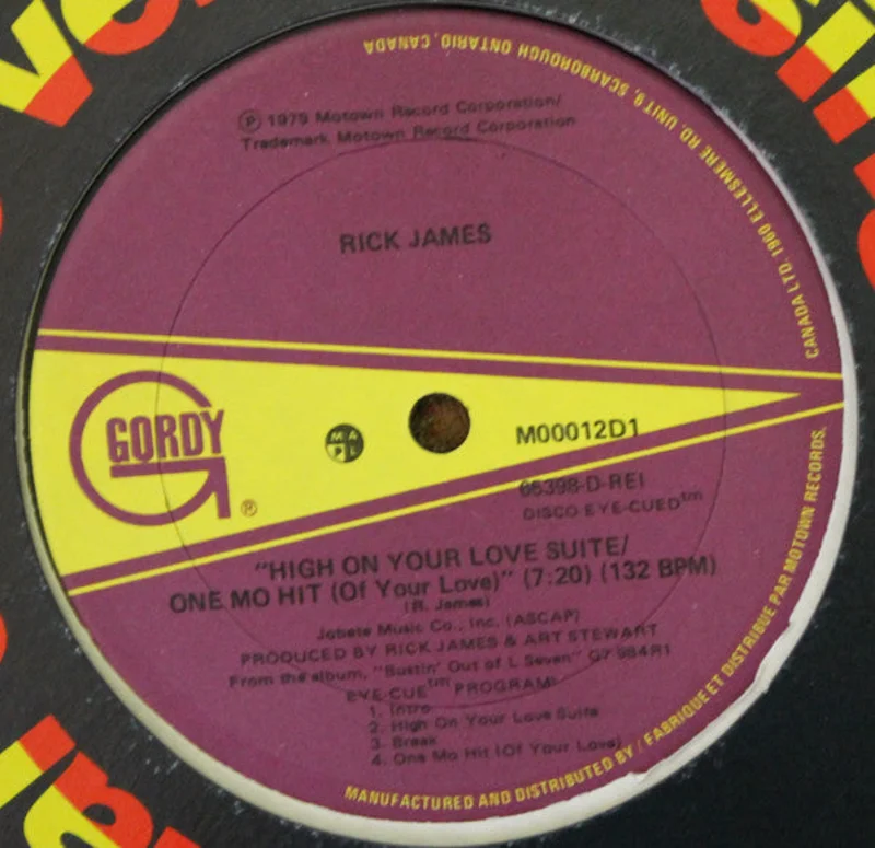 Rick James-High On Your Love Suite / One Mo Hit (Of Your Love) 12" Single