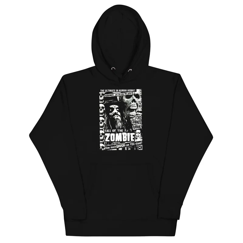Rob Zombie - Black and White Hoodie Black