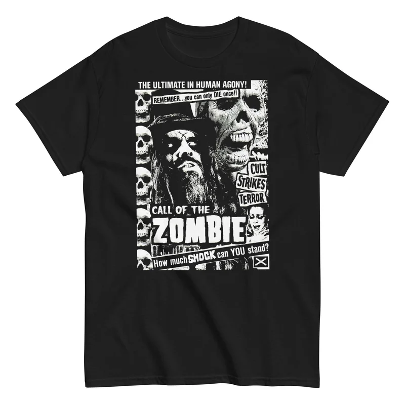 Rob Zombie - Black and White T-Shirt Black