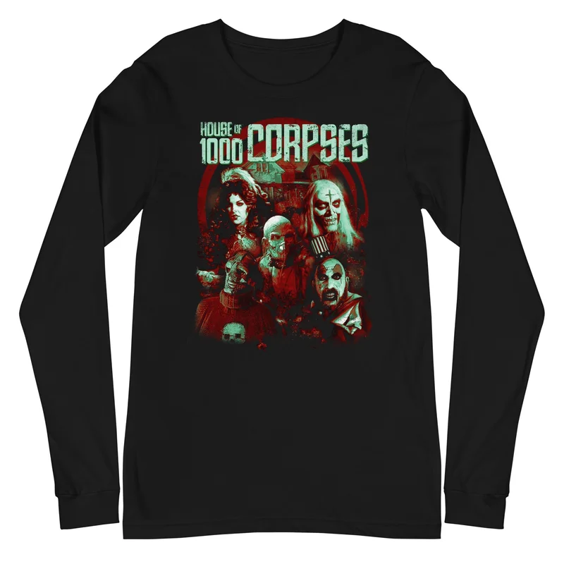 Rob Zombie - Green Corpses Long Sleeve T-Shirt Black