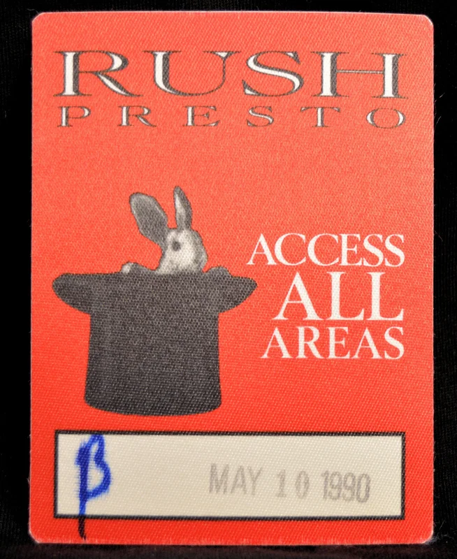 Rush - Presto Backstage Pass