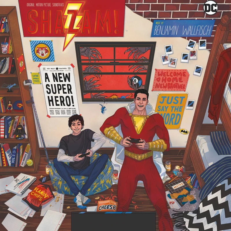 Shazam! - Original Motion Picture Soundtrack 2XLP 180 Gram Disc 1 Shazam Red with Yellow Splatter / Disc 2 Smokey 8-Ball
