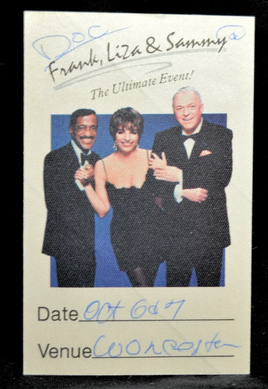 Sinatra, Liza, Sammy Davis - 1988 Backstage Pass