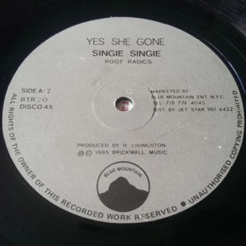 Singie Singie-Yes She Gone 12" Single