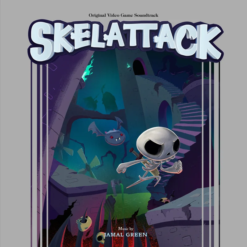 Skelattack - Original Video Game Soundtrack 2XLP 180 Gram White with Grey Splatter