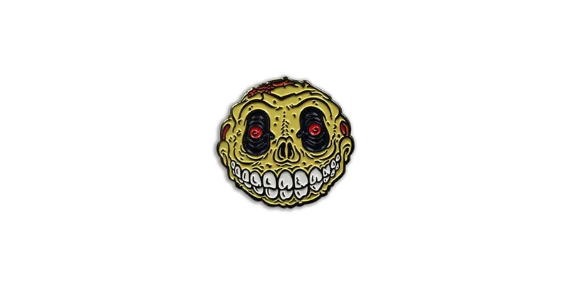 Skull Face Enamel Pin